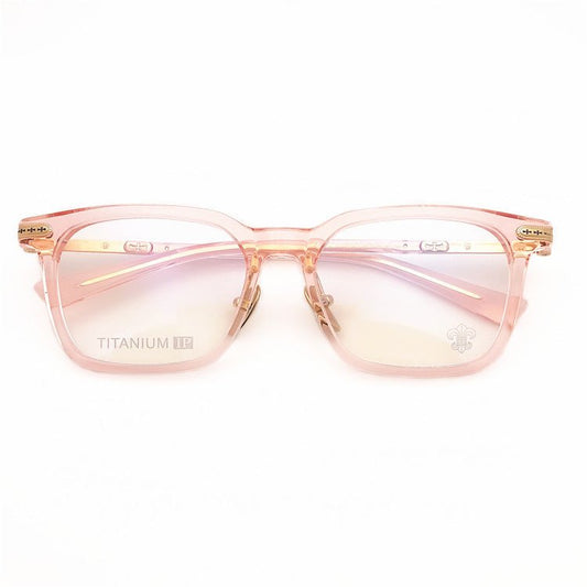 Chrome Hearts - Style Square Acetate Glasses Frame Titanium Optical Eyeglasses Gothic Cross Designer Prescription Glasses Unisex SPUR EM - HP eyeglasses