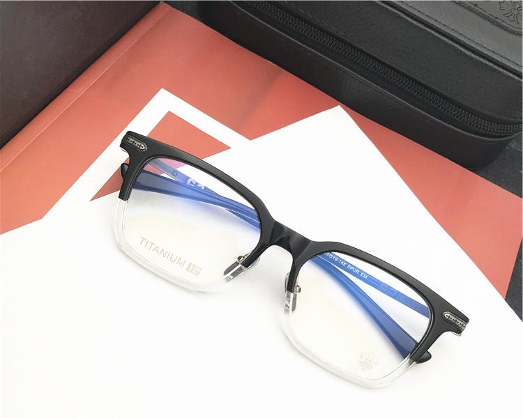 Chrome Hearts - Style Square Acetate Glasses Frame Titanium Optical Eyeglasses Gothic Cross Designer Prescription Glasses Unisex SPUR EM - HP eyeglasses