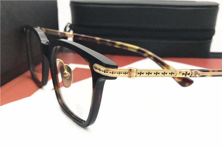 Chrome Hearts - Style Square Acetate Glasses Frame Titanium Optical Eyeglasses Gothic Cross Designer Prescription Glasses Unisex SPUR EM - HP eyeglasses