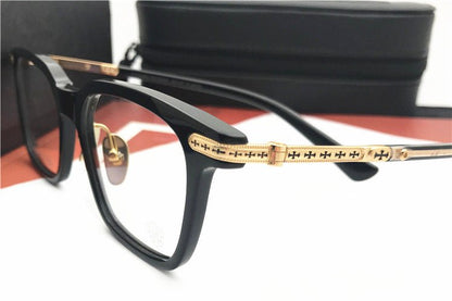 Chrome Hearts - Style Square Acetate Glasses Frame Titanium Optical Eyeglasses Gothic Cross Designer Prescription Glasses Unisex SPUR EM - HP eyeglasses