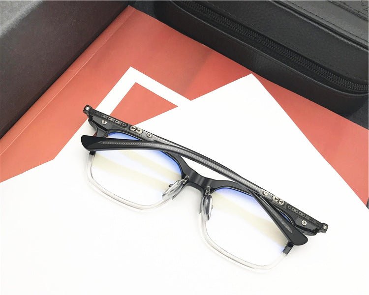Chrome Hearts - Style Square Acetate Glasses Frame Titanium Optical Eyeglasses Gothic Cross Designer Prescription Glasses Unisex SPUR EM - HP eyeglasses