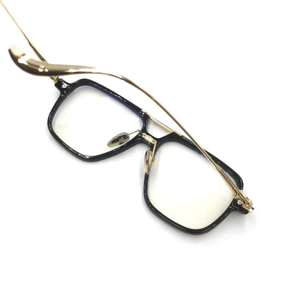 Chrome Hearts-Style Square Aviator Acetate Glasses 57mm Double Bridge Navigator Optical Frame CH8182 - HP eyeglasses