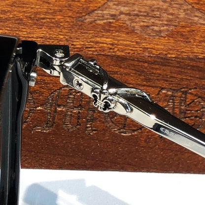 Chrome Hearts-Style Square Aviator Acetate Glasses 57mm Double Bridge Navigator Optical Frame CH8182 - HP eyeglasses