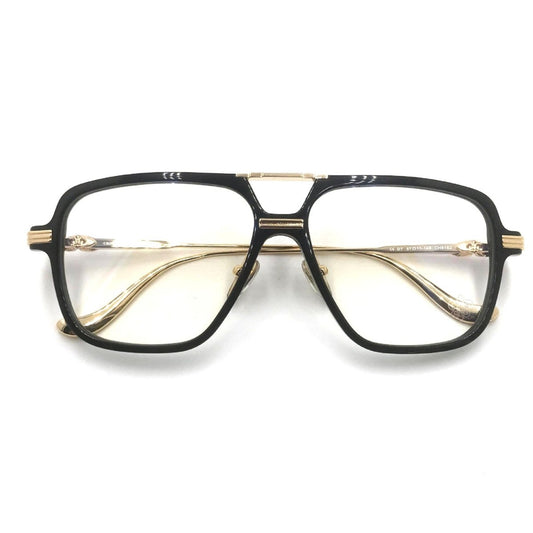 Chrome Hearts-Style Square Aviator Acetate Glasses 57mm Double Bridge Navigator Optical Frame CH8182 - HP eyeglasses