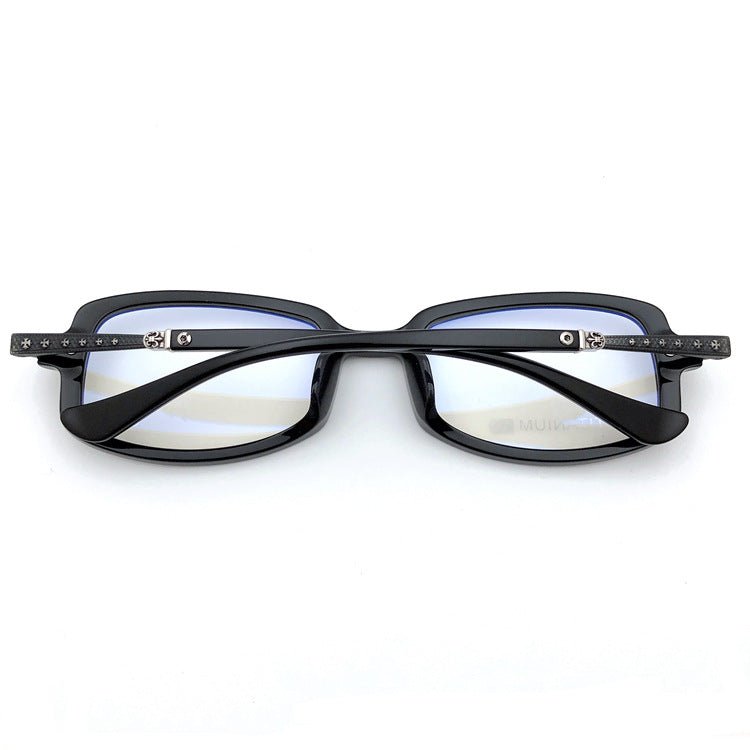 Chrome Hearts-Style Acetate Titanium Square Eyeglasses Frame