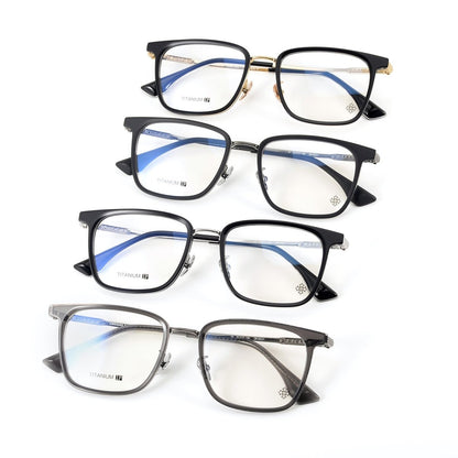 Chrome Hearts - Style Titanium Eyeglasses Full Rim Acetate Glasses Lightweight Business Optical Frame Unisex CH5521 - HP eyeglasses