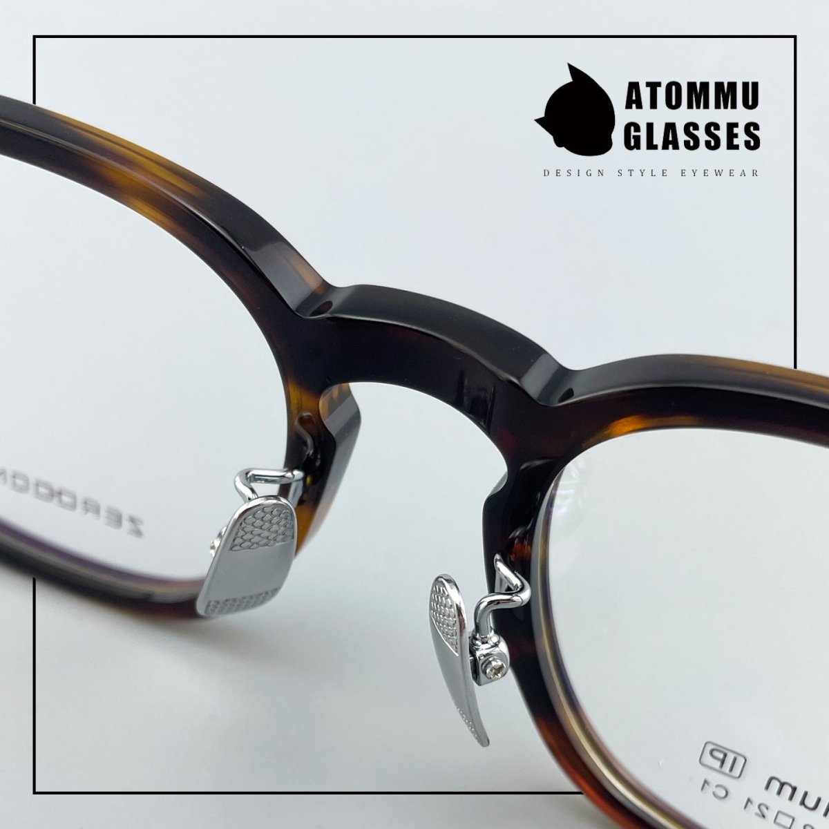 Classic Round Square Acetate Glasses Frame with Pure Titanium Plated Temples – 5007 - HP eyeglasses