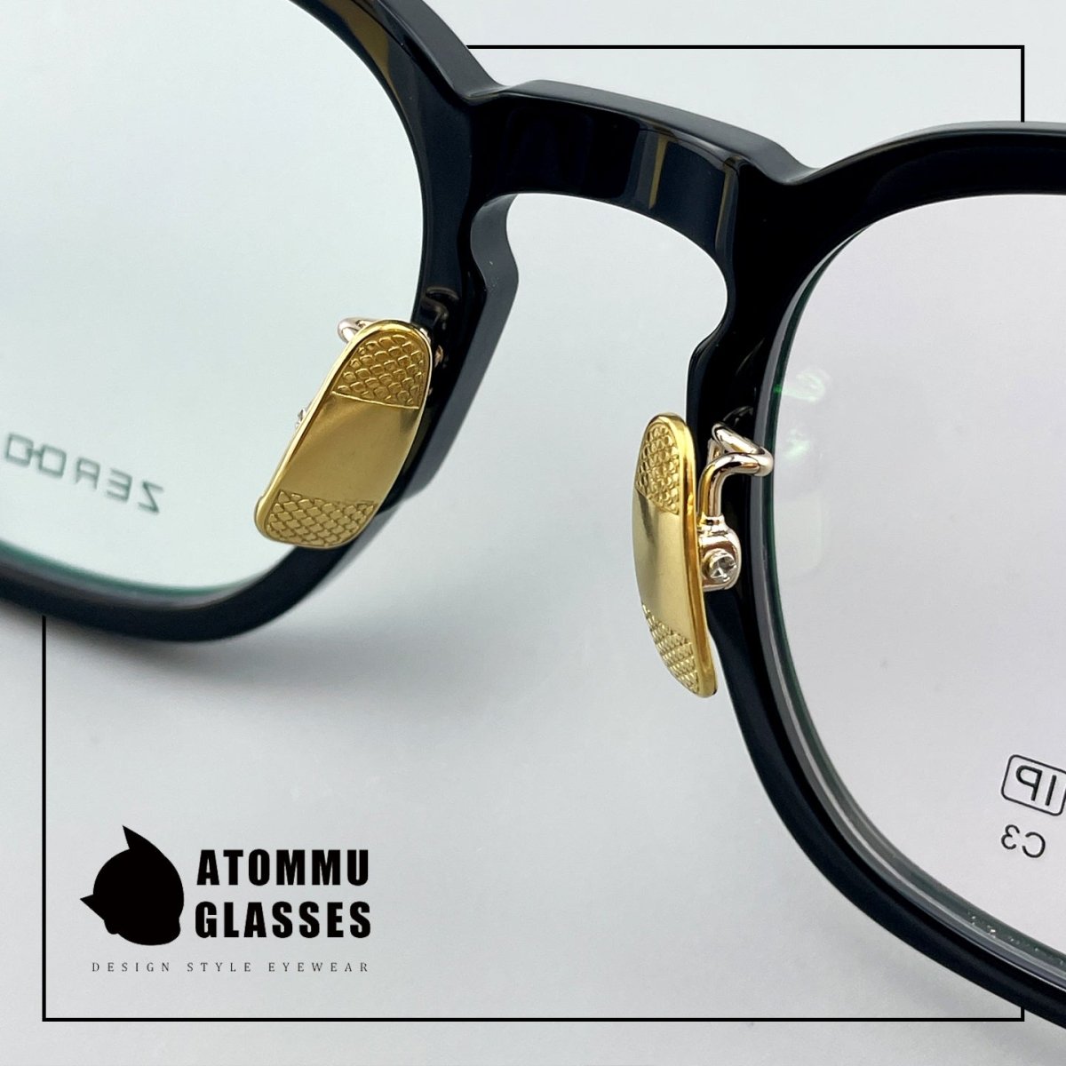 Classic Round Square Acetate Glasses Frame with Pure Titanium Plated Temples – 5007 - HP eyeglasses