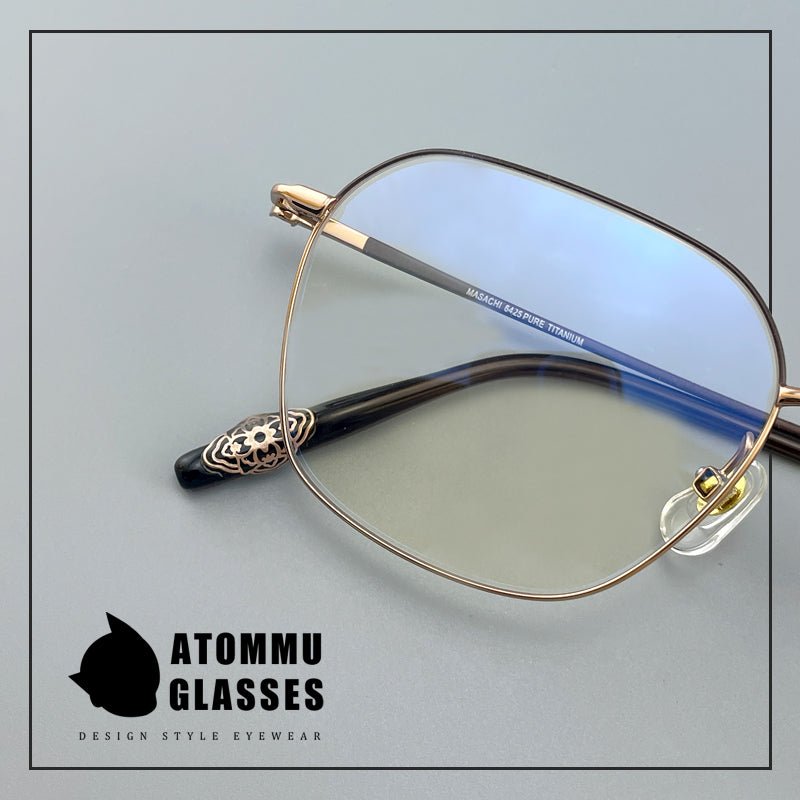 Designer Style Pure Titanium Women’s Full Frame Glasses | Ultra Lightweight 8g Eyewear with Acetate Temples – High Prescription Ready - HP eyeglasses