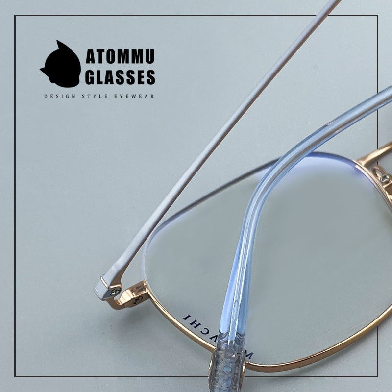 Designer Style Pure Titanium Women’s Full Frame Glasses | Ultra Lightweight 8g Eyewear with Acetate Temples – High Prescription Ready - HP eyeglasses