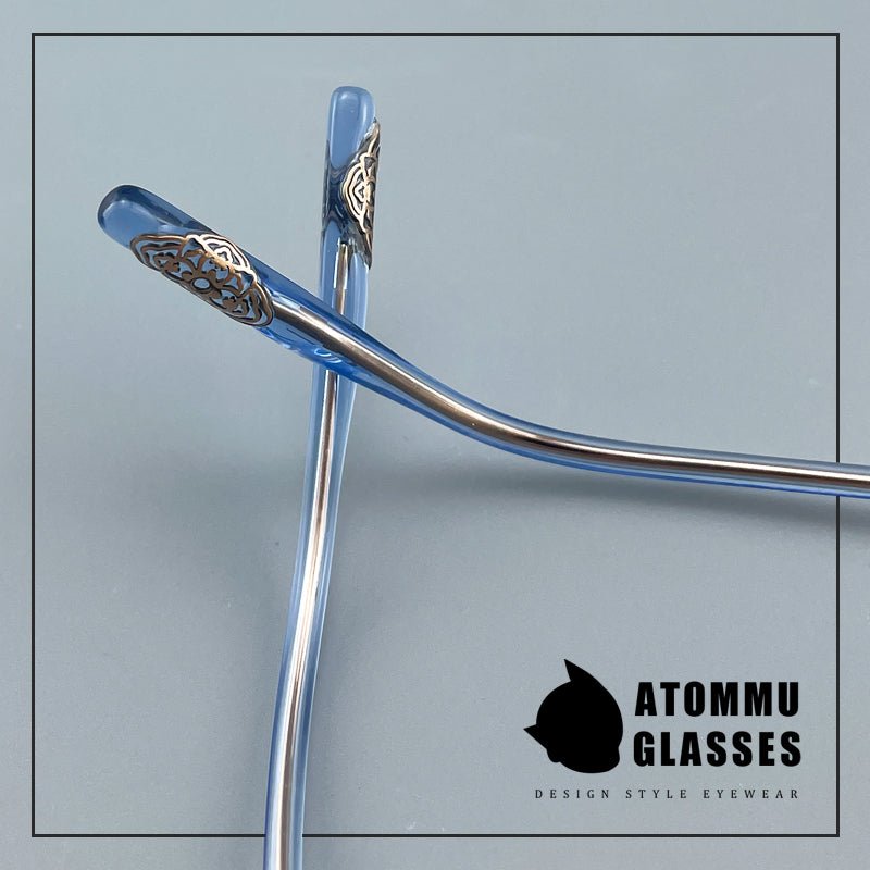 Designer Style Pure Titanium Women’s Full Frame Glasses | Ultra Lightweight 8g Eyewear with Acetate Temples – High Prescription Ready - HP eyeglasses