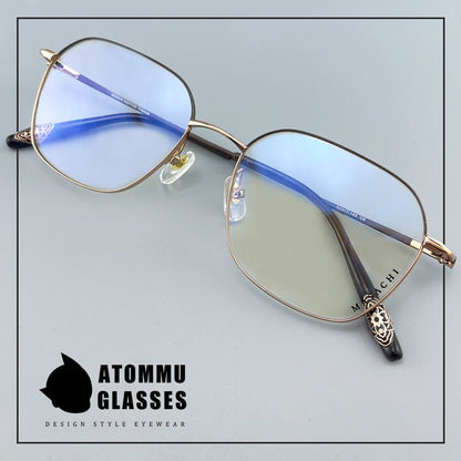 Designer Style Pure Titanium Women’s Full Frame Glasses | Ultra Lightweight 8g Eyewear with Acetate Temples – High Prescription Ready - HP eyeglasses