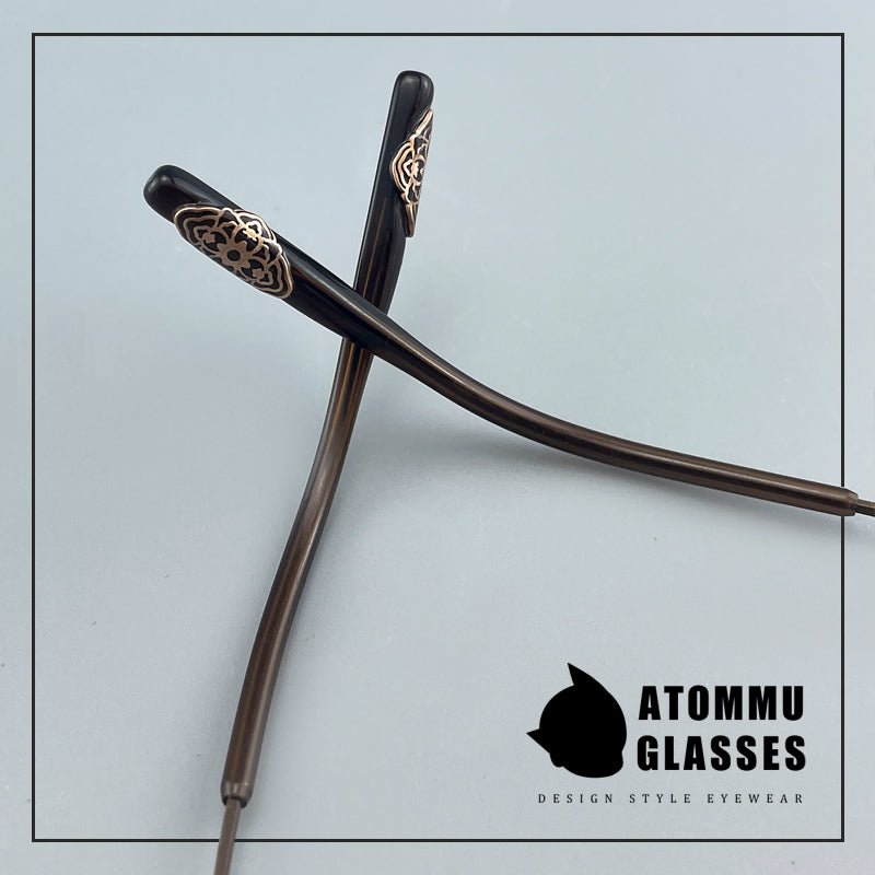 Designer Style Pure Titanium Women’s Full Frame Glasses | Ultra Lightweight 8g Eyewear with Acetate Temples – High Prescription Ready - HP eyeglasses