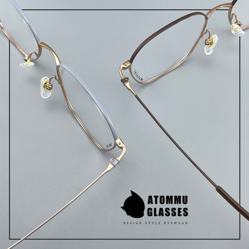 Designer Style Pure Titanium Women’s Full Frame Glasses | Ultra Lightweight 8g Eyewear with Acetate Temples – High Prescription Ready - HP eyeglasses