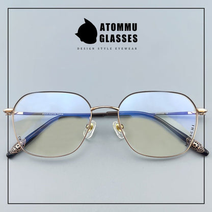 Designer Style Pure Titanium Women’s Full Frame Glasses | Ultra Lightweight 8g Eyewear with Acetate Temples – High Prescription Ready - HP eyeglasses