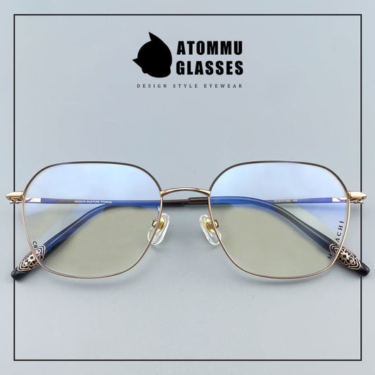 Designer Style Pure Titanium Women’s Full Frame Glasses | Ultra Lightweight 8g Eyewear with Acetate Temples – High Prescription Ready - HP eyeglasses