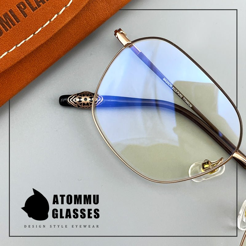 Designer Style Pure Titanium Women’s Full Frame Glasses | Ultra Lightweight 8g Eyewear with Acetate Temples – High Prescription Ready - HP eyeglasses