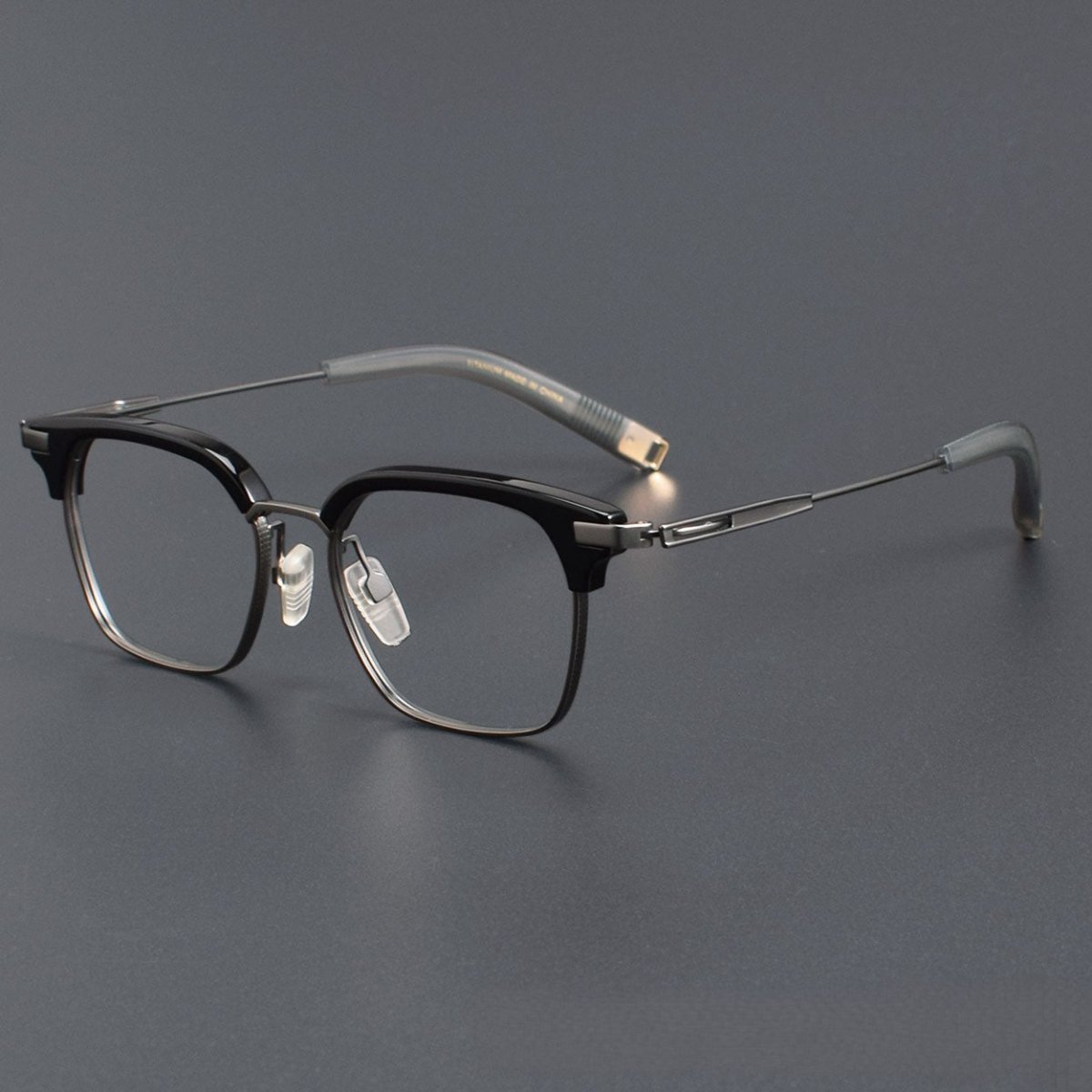 Browline Eyeglasses – Semi Rimless Designer Optical Frames Titanium ...