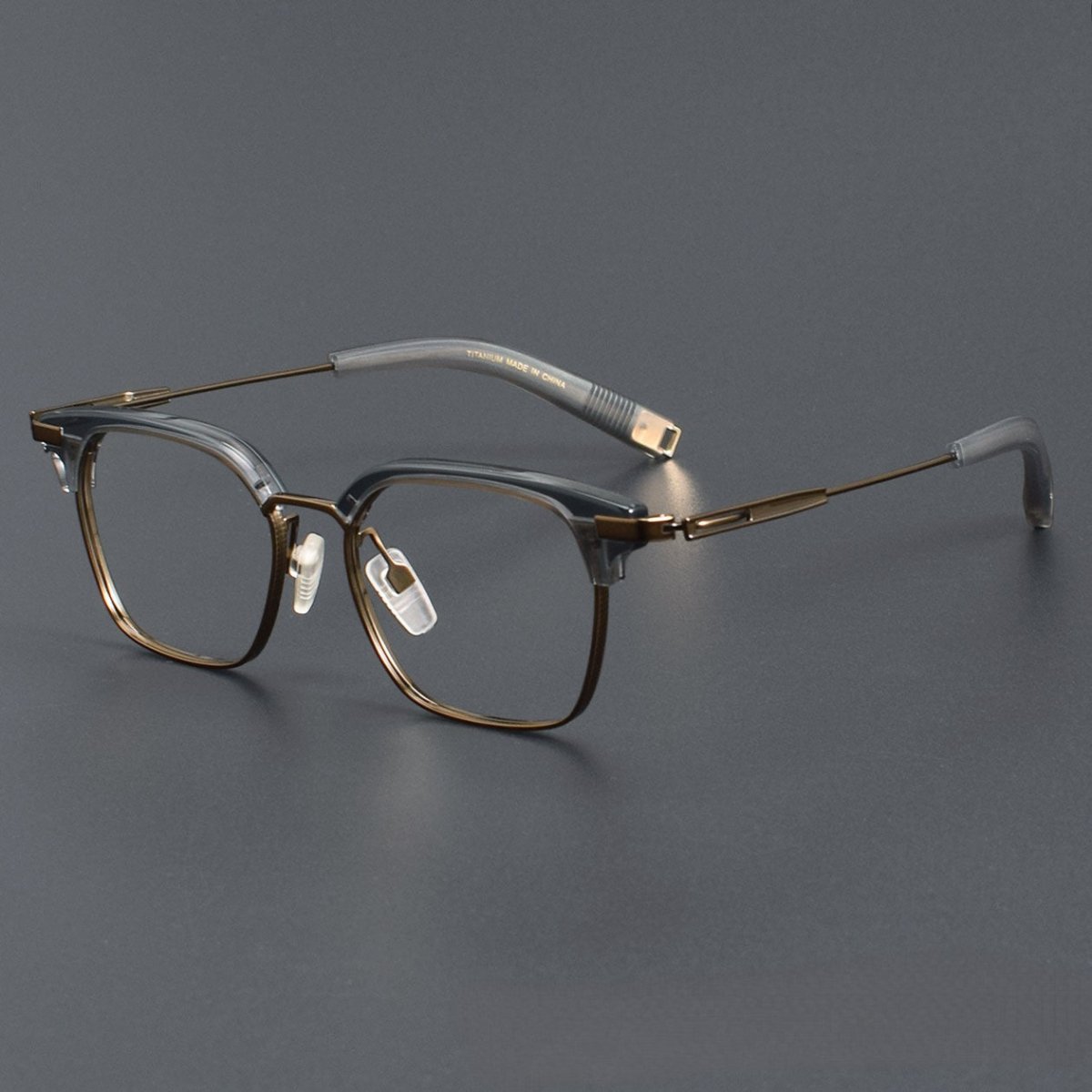DITA Style DTX - 410 Browline Full Rim Titanium Eyeglass Frame | Japanese Retro Acetate Glasses for Men & Women | Designer Rectangular Optical Frame - HP eyeglasses