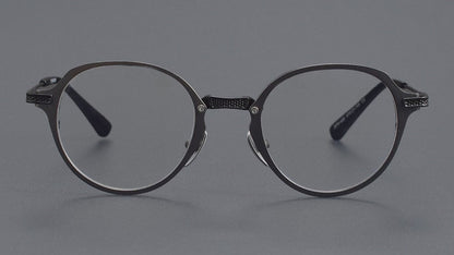 DITA Style DTX - 426 Pure Titanium Full Rim Round Eyeglass Frame | Designer Optical Glasses for Men & Women | Lightweight Blue Light & Prescription Ready - HP eyeglasses