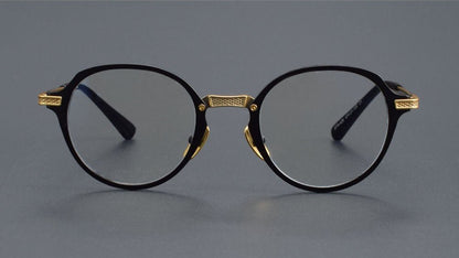 DITA Style DTX - 426 Pure Titanium Full Rim Round Eyeglass Frame | Designer Optical Glasses for Men & Women | Lightweight Blue Light & Prescription Ready - HP eyeglasses