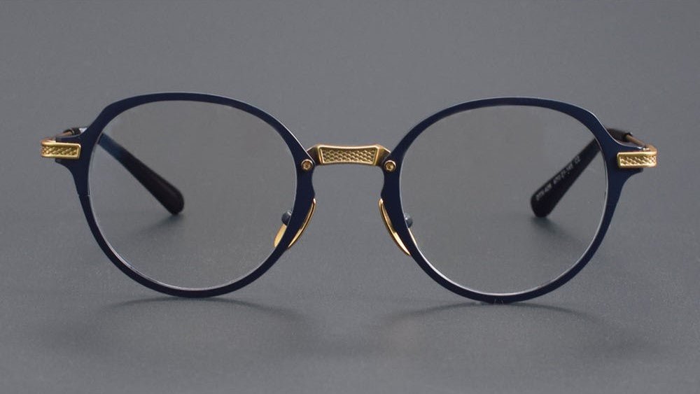 DITA Style DTX - 426 Pure Titanium Full Rim Round Eyeglass Frame | Designer Optical Glasses for Men & Women | Lightweight Blue Light & Prescription Ready - HP eyeglasses