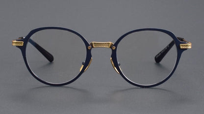 DITA Style DTX - 426 Pure Titanium Full Rim Round Eyeglass Frame | Designer Optical Glasses for Men & Women | Lightweight Blue Light & Prescription Ready - HP eyeglasses