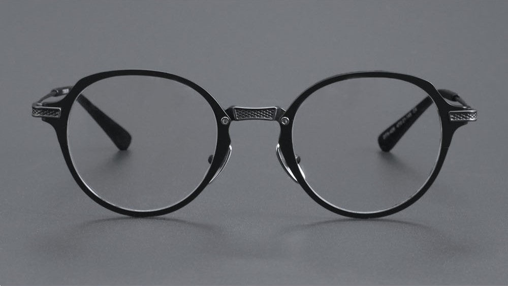 DITA Style DTX - 426 Pure Titanium Full Rim Round Eyeglass Frame | Designer Optical Glasses for Men & Women | Lightweight Blue Light & Prescription Ready - HP eyeglasses