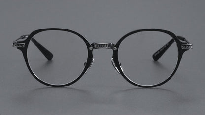 DITA Style DTX - 426 Pure Titanium Full Rim Round Eyeglass Frame | Designer Optical Glasses for Men & Women | Lightweight Blue Light & Prescription Ready - HP eyeglasses