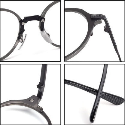 DITA Style DTX - 426 Pure Titanium Full Rim Round Eyeglass Frame | Designer Optical Glasses for Men & Women | Lightweight Blue Light & Prescription Ready - HP eyeglasses