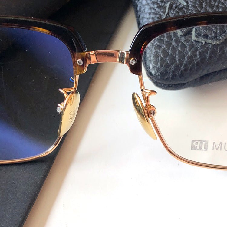 Fashion Pure Titanium Browline Semi - Rimless Optical Glasses with Acetate Frame – CH8084 - HP eyeglasses