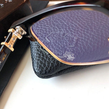 Fashion Pure Titanium Browline Semi - Rimless Optical Glasses with Acetate Frame – CH8084 - HP eyeglasses