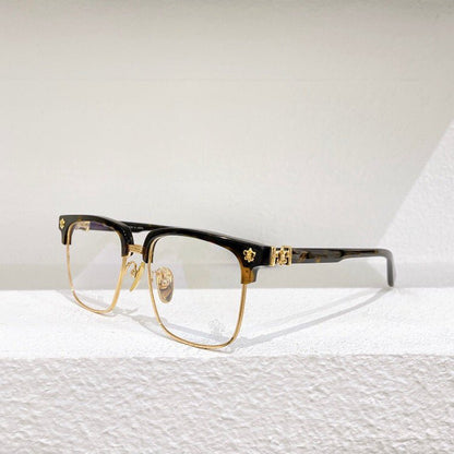 Fashion Pure Titanium Browline Semi - Rimless Optical Glasses with Acetate Frame – CH8084 - HP eyeglasses