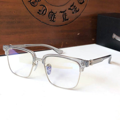 Fashion Pure Titanium Browline Semi - Rimless Optical Glasses with Acetate Frame – CH8084 - HP eyeglasses