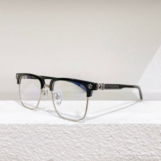 Fashion Pure Titanium Browline Semi - Rimless Optical Glasses with Acetate Frame – CH8084 - HP eyeglasses