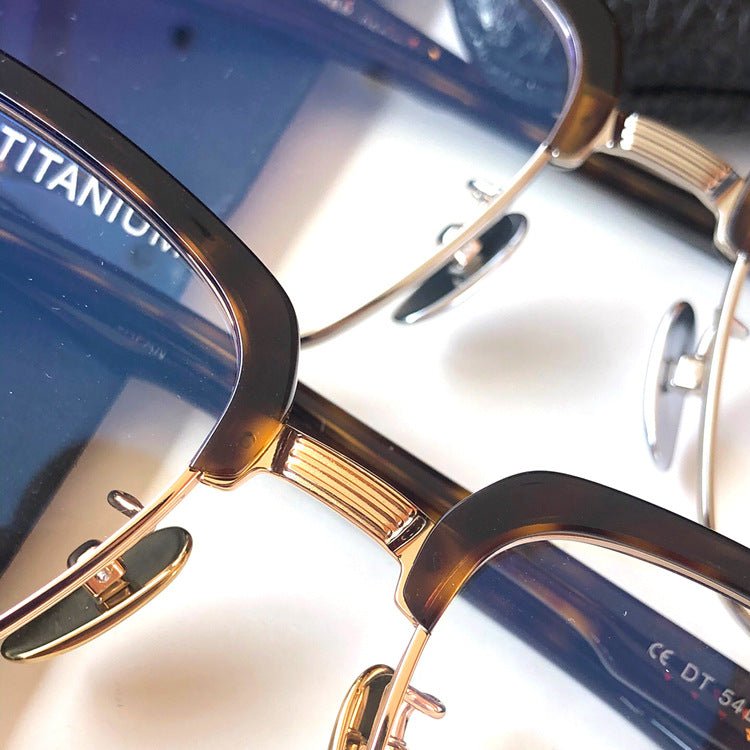 Fashion Pure Titanium Browline Semi - Rimless Optical Glasses with Acetate Frame – CH8084 - HP eyeglasses