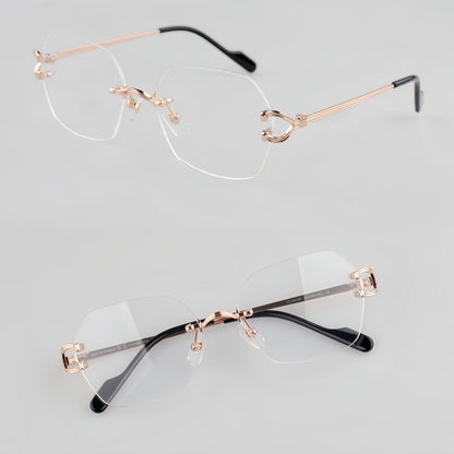 Fashion Ultra - Light CT Rimless Pure Titanium Glasses | INS Style Optical Eyewear for Men & Women – CT0563O - HP eyeglasses