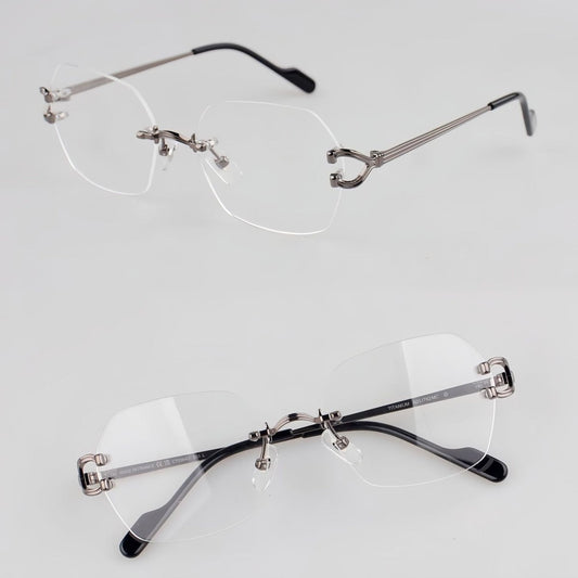 Fashion Ultra - Light CT Rimless Pure Titanium Glasses | INS Style Optical Eyewear for Men & Women – CT0563O - HP eyeglasses