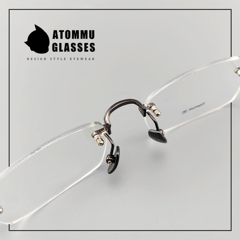 Frameless EyeGlasses for Business | Titanium and Acetate Blend Frame - EO - 699 - HP eyeglasses