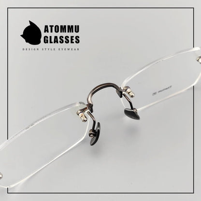 Frameless EyeGlasses for Business | Titanium and Acetate Blend Frame - EO - 699 - HP eyeglasses