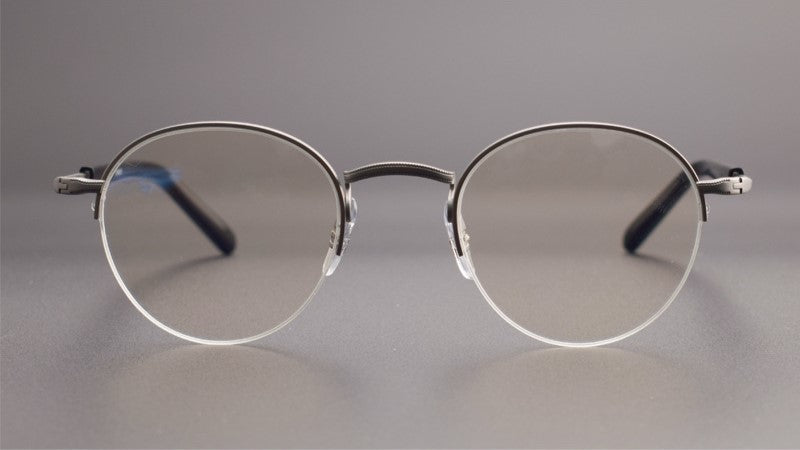 GMS - 110 Titanium Semi - Rimless Round Glasses – MASUNAGA Same Style - HP eyeglasses