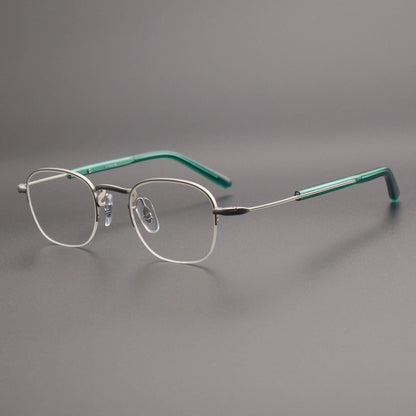 GMS - 112 Titanium Semi - Rimless Square Glasses – MASUNAGA Same Style Japanese Small Frame - HP eyeglasses