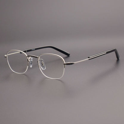 GMS - 112 Titanium Semi - Rimless Square Glasses – MASUNAGA Same Style Japanese Small Frame - HP eyeglasses
