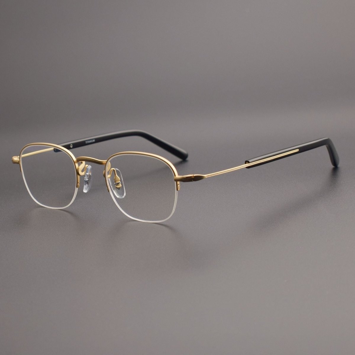 GMS - 112 Titanium Semi - Rimless Square Glasses – MASUNAGA Same Style Japanese Small Frame - HP eyeglasses