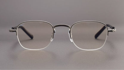 GMS - 112 Titanium Semi - Rimless Square Glasses – MASUNAGA Same Style Japanese Small Frame - HP eyeglasses
