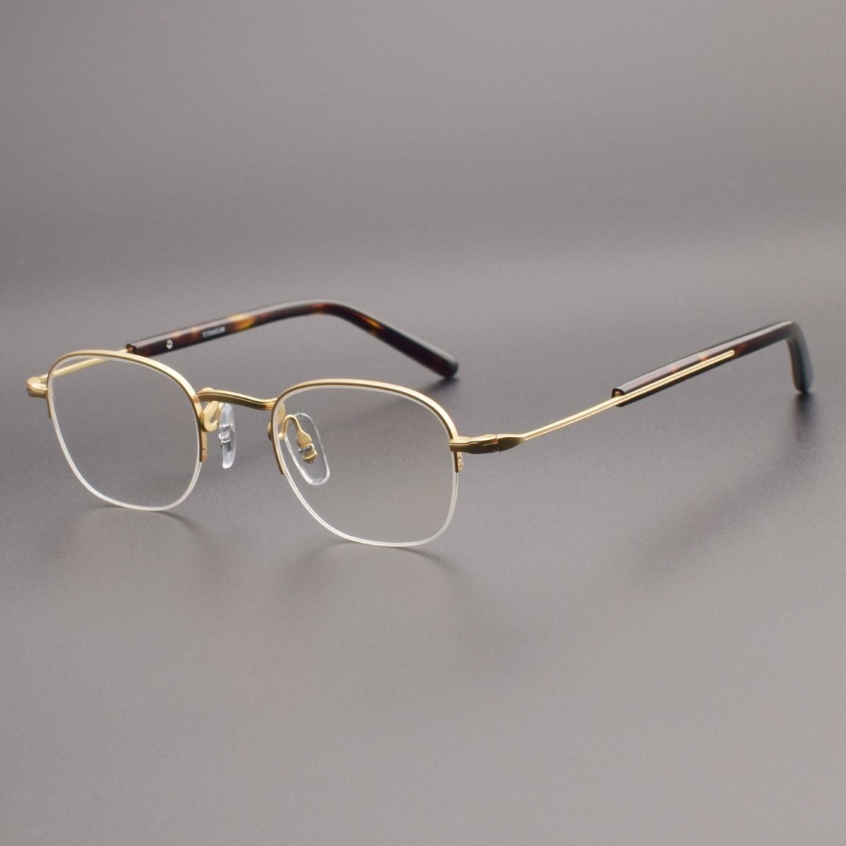 GMS - 112 Titanium Semi - Rimless Square Glasses – MASUNAGA Same Style Japanese Small Frame - HP eyeglasses