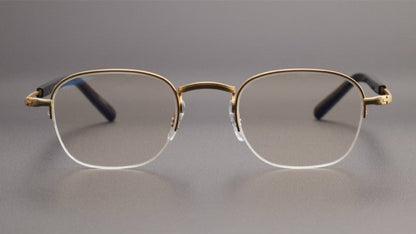 GMS - 112 Titanium Semi - Rimless Square Glasses – MASUNAGA Same Style Japanese Small Frame - HP eyeglasses