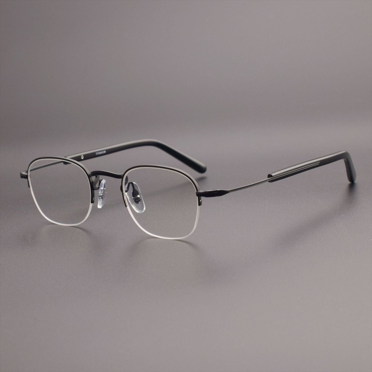 GMS - 112 Titanium Semi - Rimless Square Glasses – MASUNAGA Same Style Japanese Small Frame - HP eyeglasses