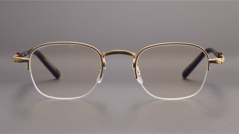 GMS - 112 Titanium Semi - Rimless Square Glasses – MASUNAGA Same Style Japanese Small Frame - HP eyeglasses