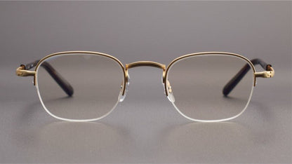 GMS - 112 Titanium Semi - Rimless Square Glasses – MASUNAGA Same Style Japanese Small Frame - HP eyeglasses